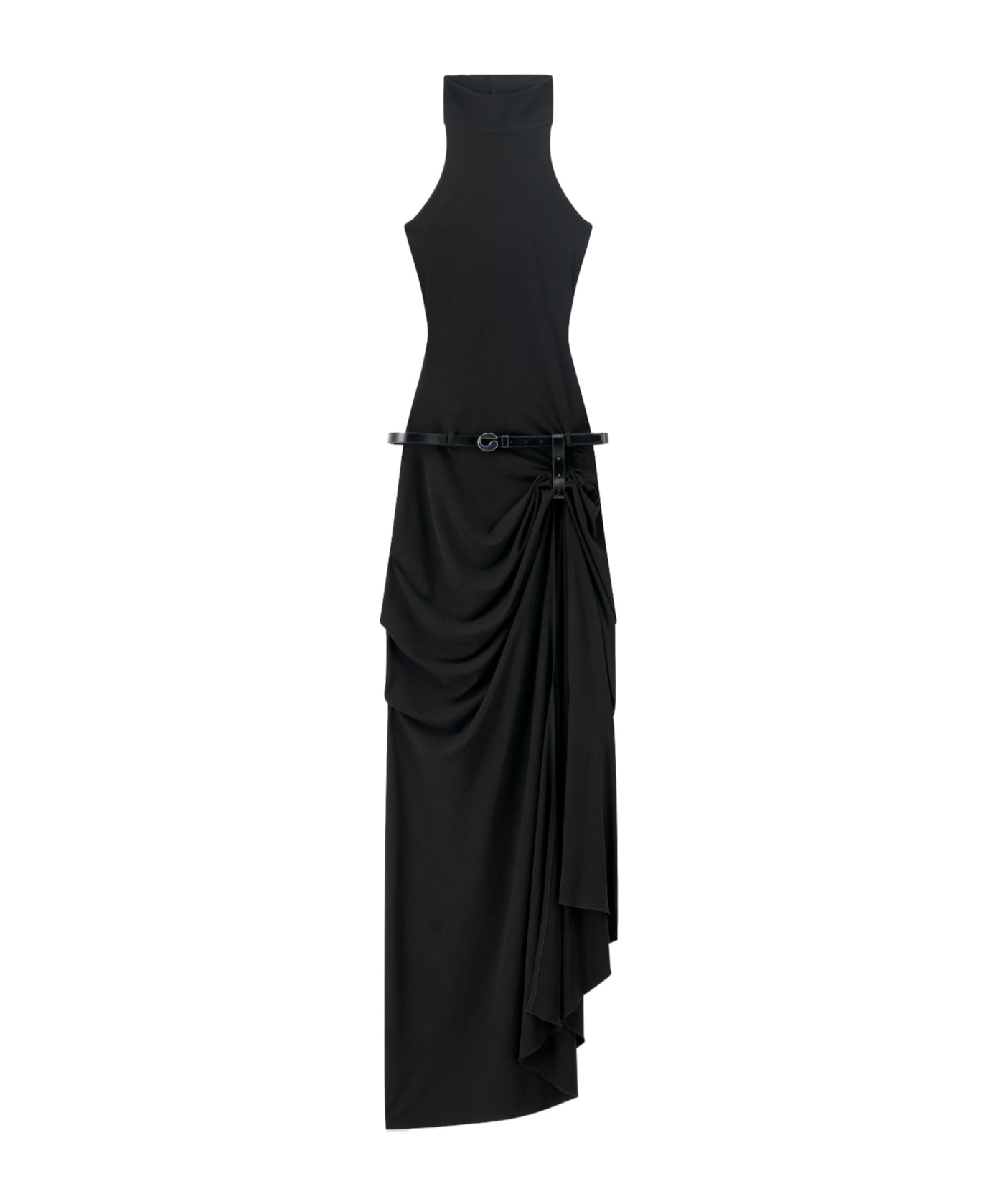 Coperni Strapless Dress With A Neckline In Black