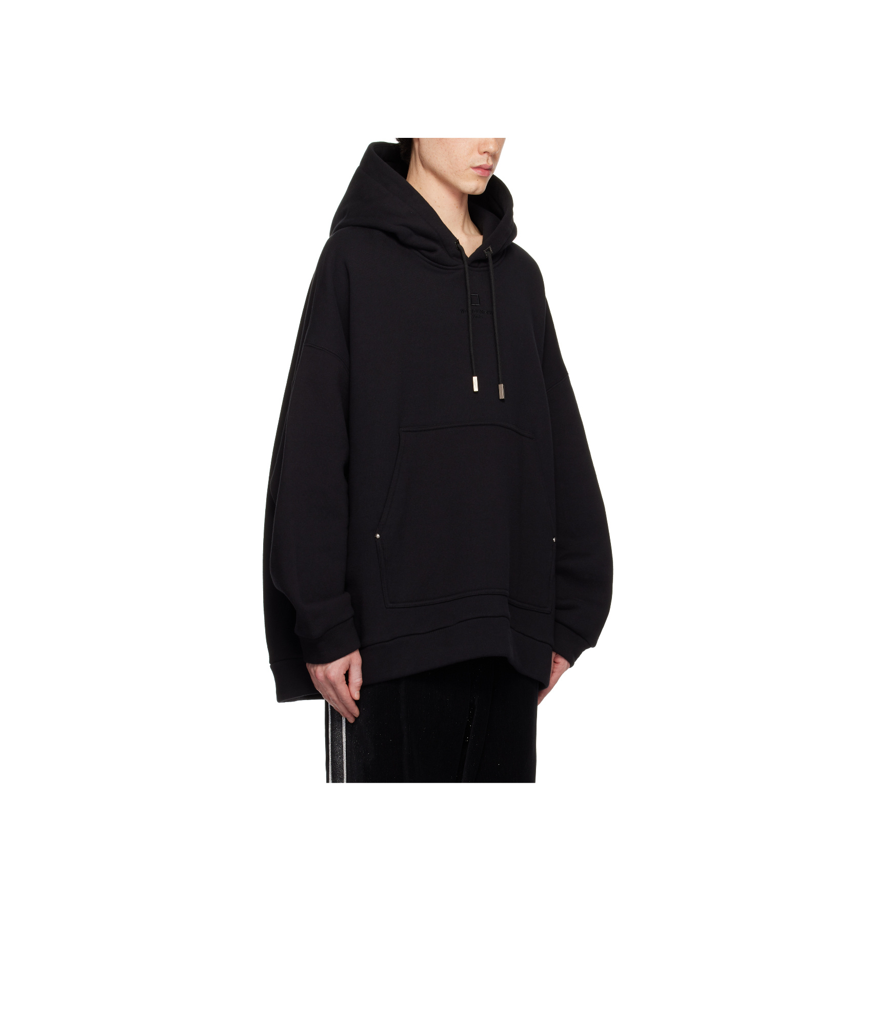 Wooyoungmi Long-sleeved Hooded Hoodie In Black