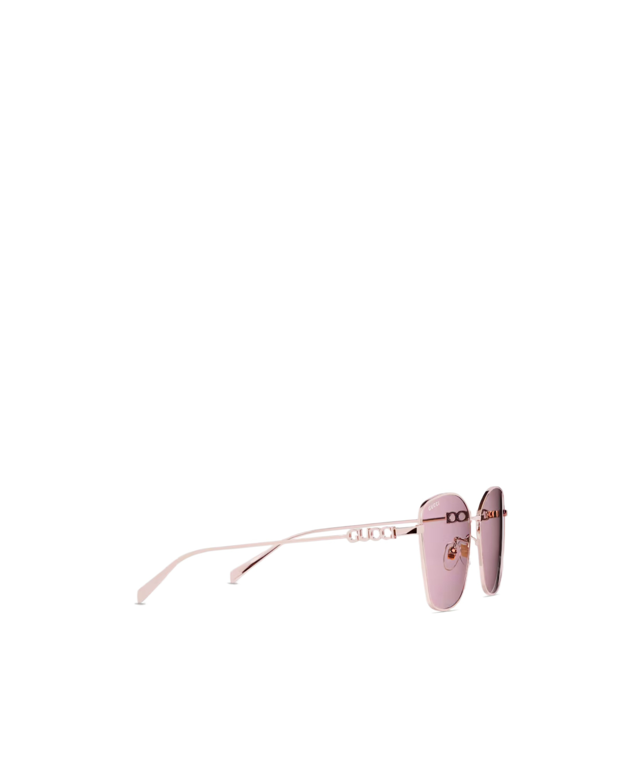 Gucci Low Nose Bridge Fit Butterfly Sunglasses In Pink