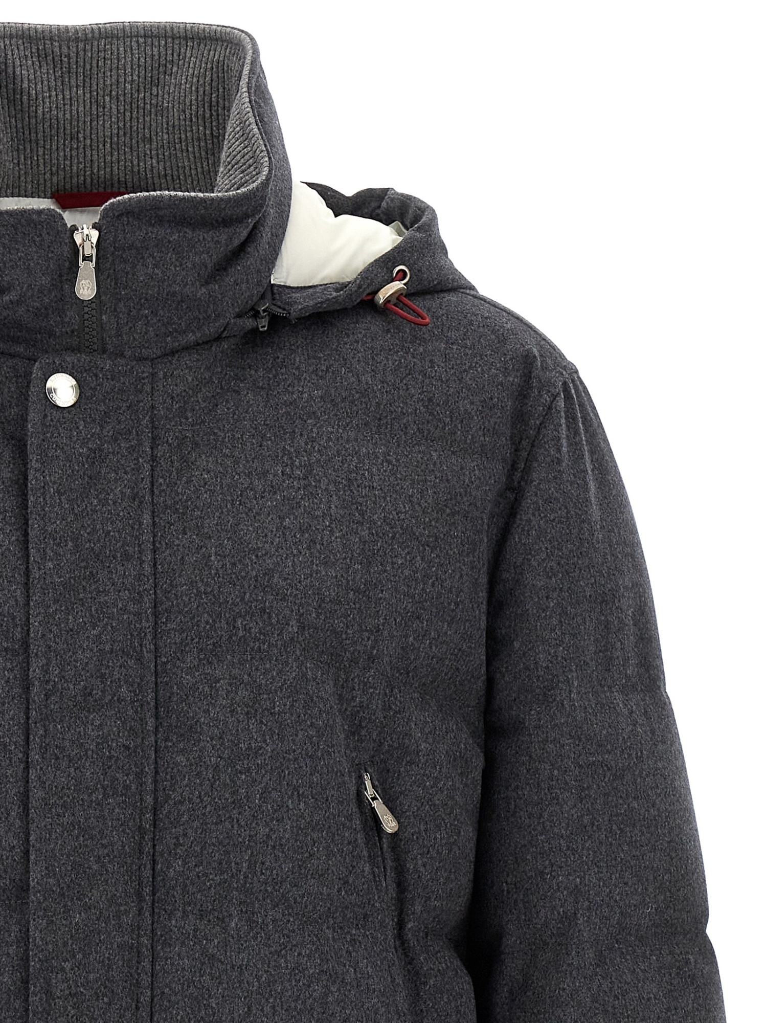Brunello Cucinelli Long Sleeve Cotton Coat In Black
