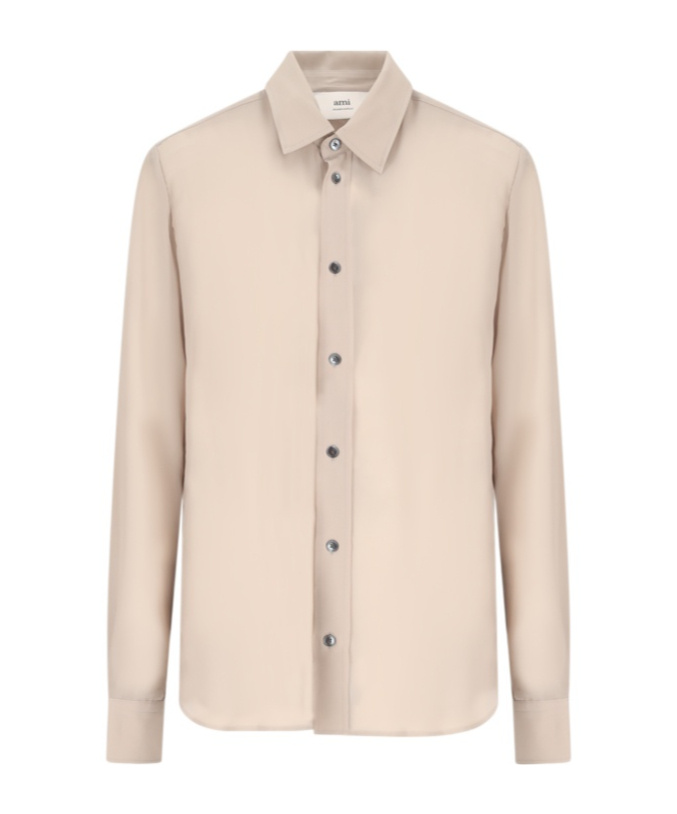 Ami Alexandre Mattiussi Long-sleeved Shirt In Nude