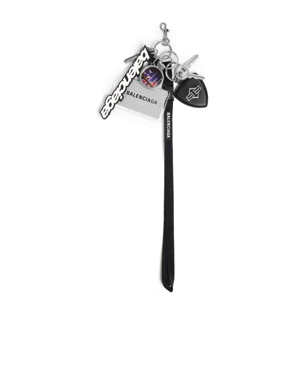 Balenciaga Men's Keychain Badge Full Charms In Multicolor In Black