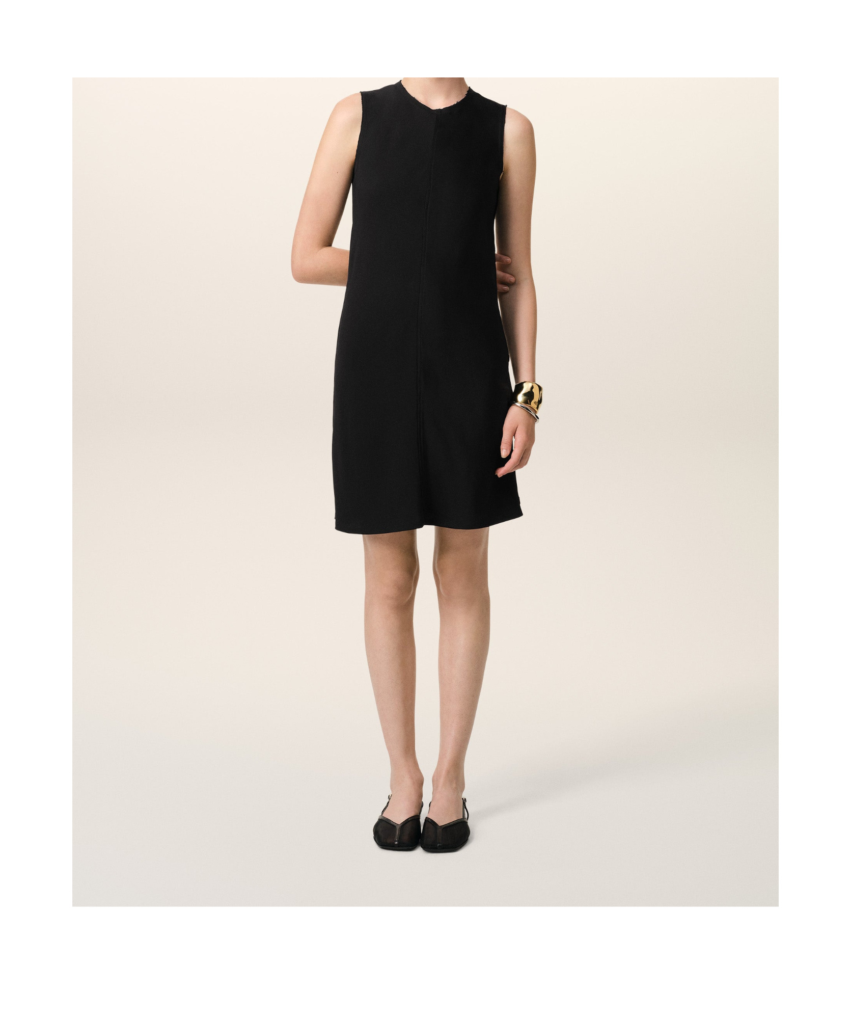 Ami Alexandre Mattiussi Round-neck Straight Skirt In Black