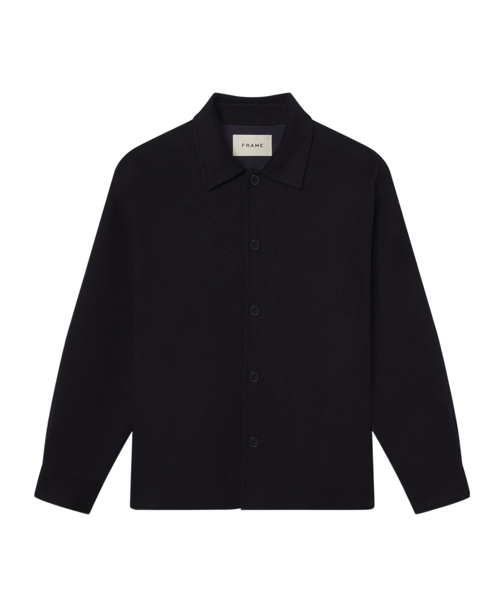 Frame Peak Collar Reversible Jacket In Black