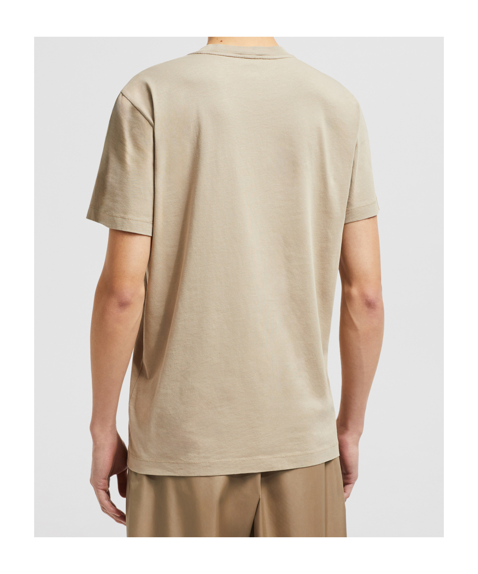 Moncler Cotton Logo T-shirt In Nude