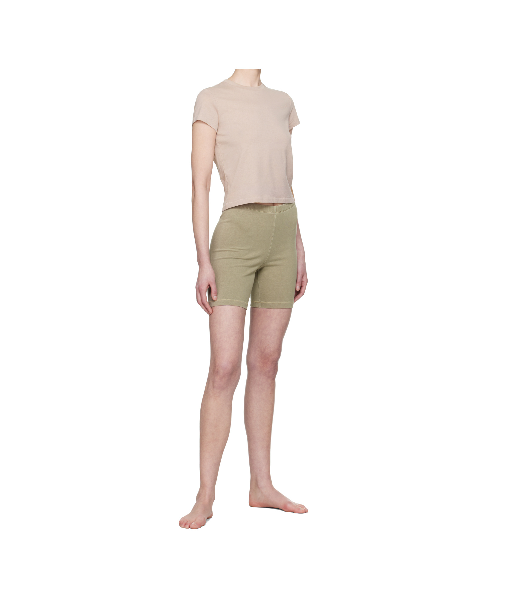 Skims Short Sleeve T-shirt In Light Brown