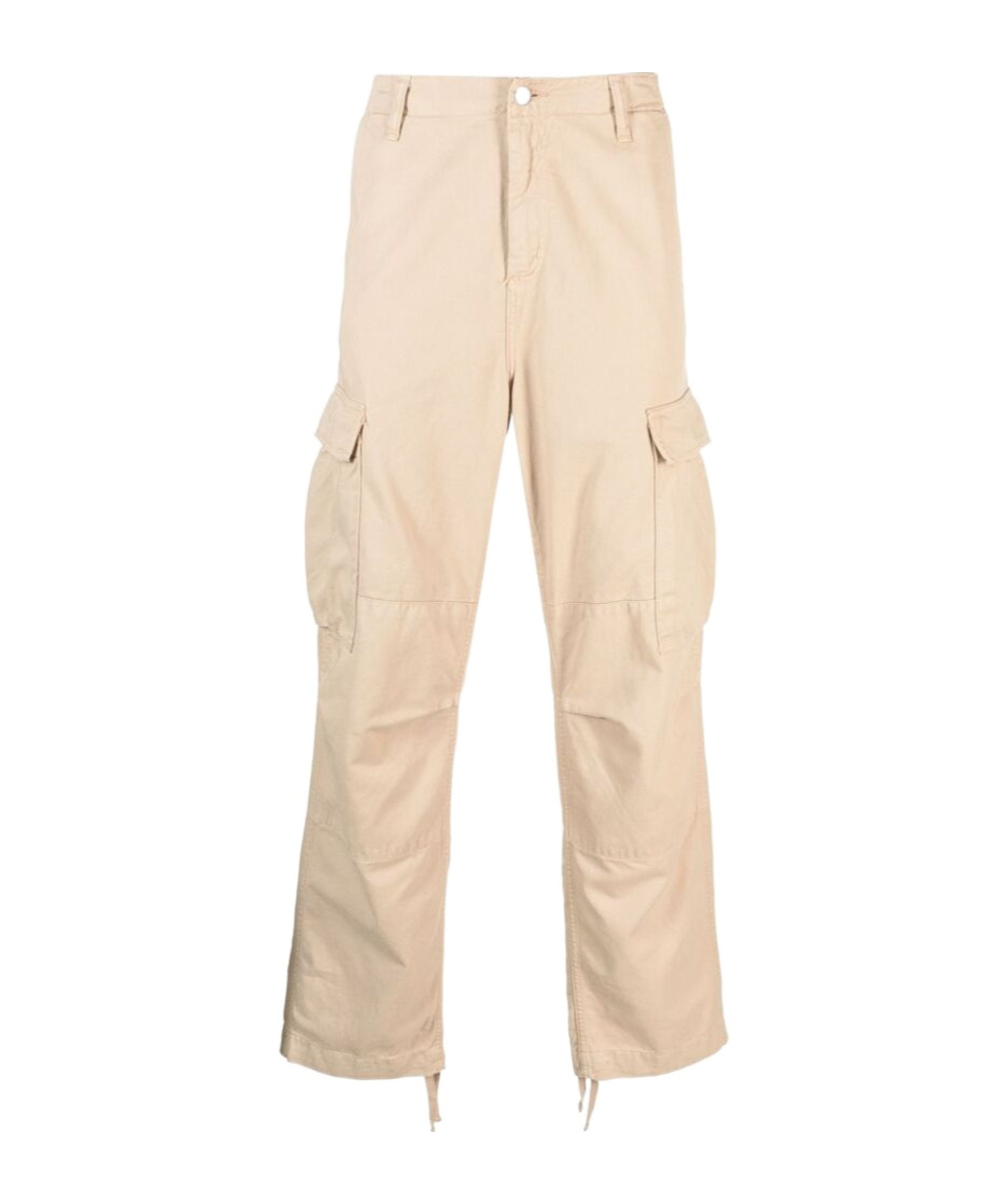 Carhartt Garment-dyed Cargo Trousers In Nude