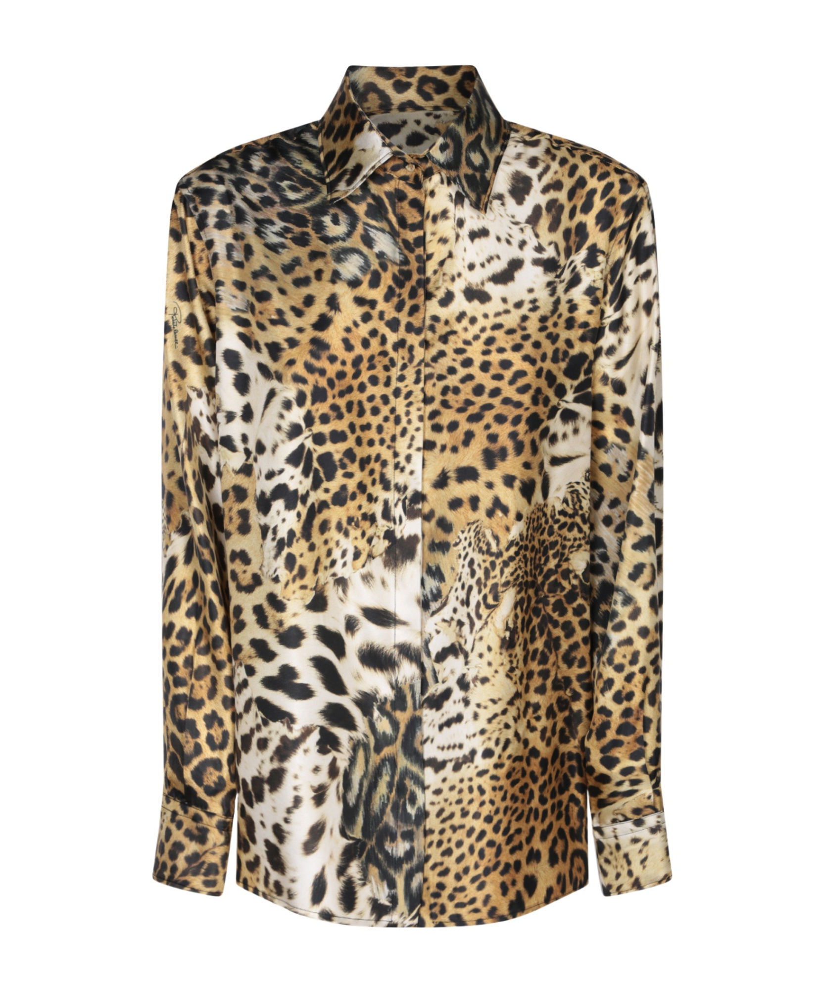 Roberto Cavalli Leo Printed Silk Twill Jacket In Multicolor