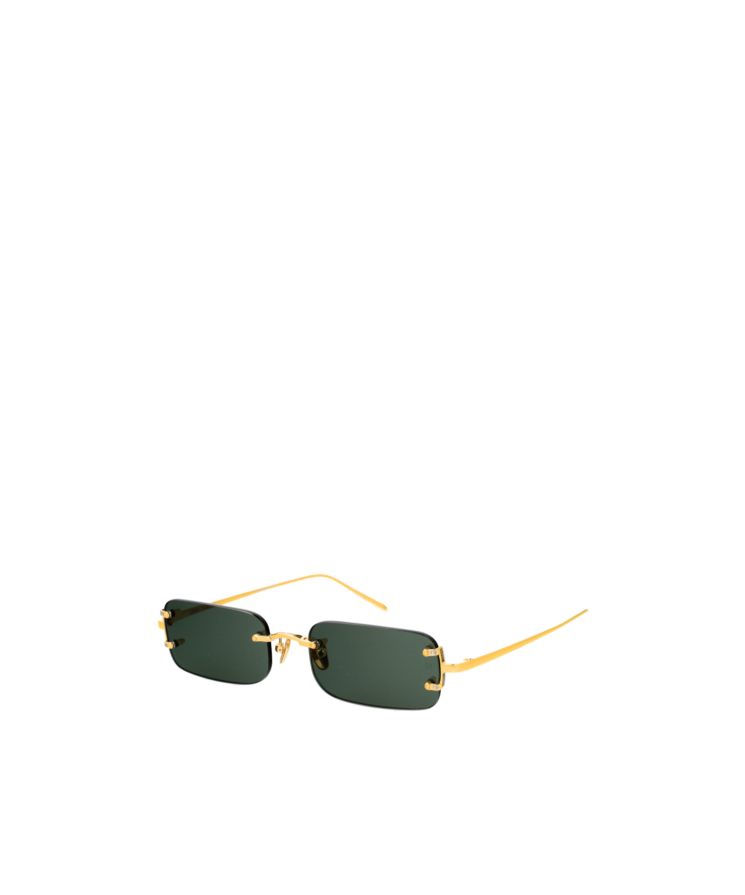 Linda Farrow Rectangular Sunglasses In Green