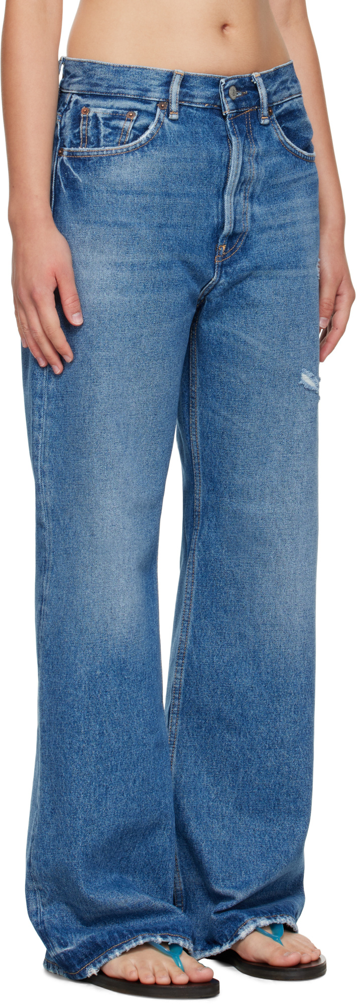 Acne Studios Multi-pocket Jeans In Blue