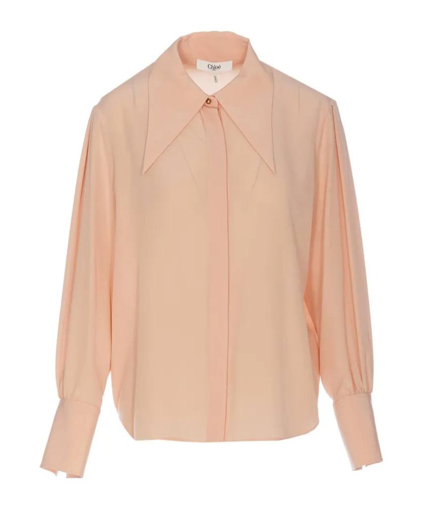 Chloé Long-sleeved Shirt In Nude