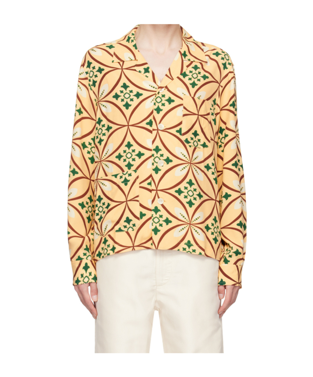 Bode Yellow Greer Shirt In Nude