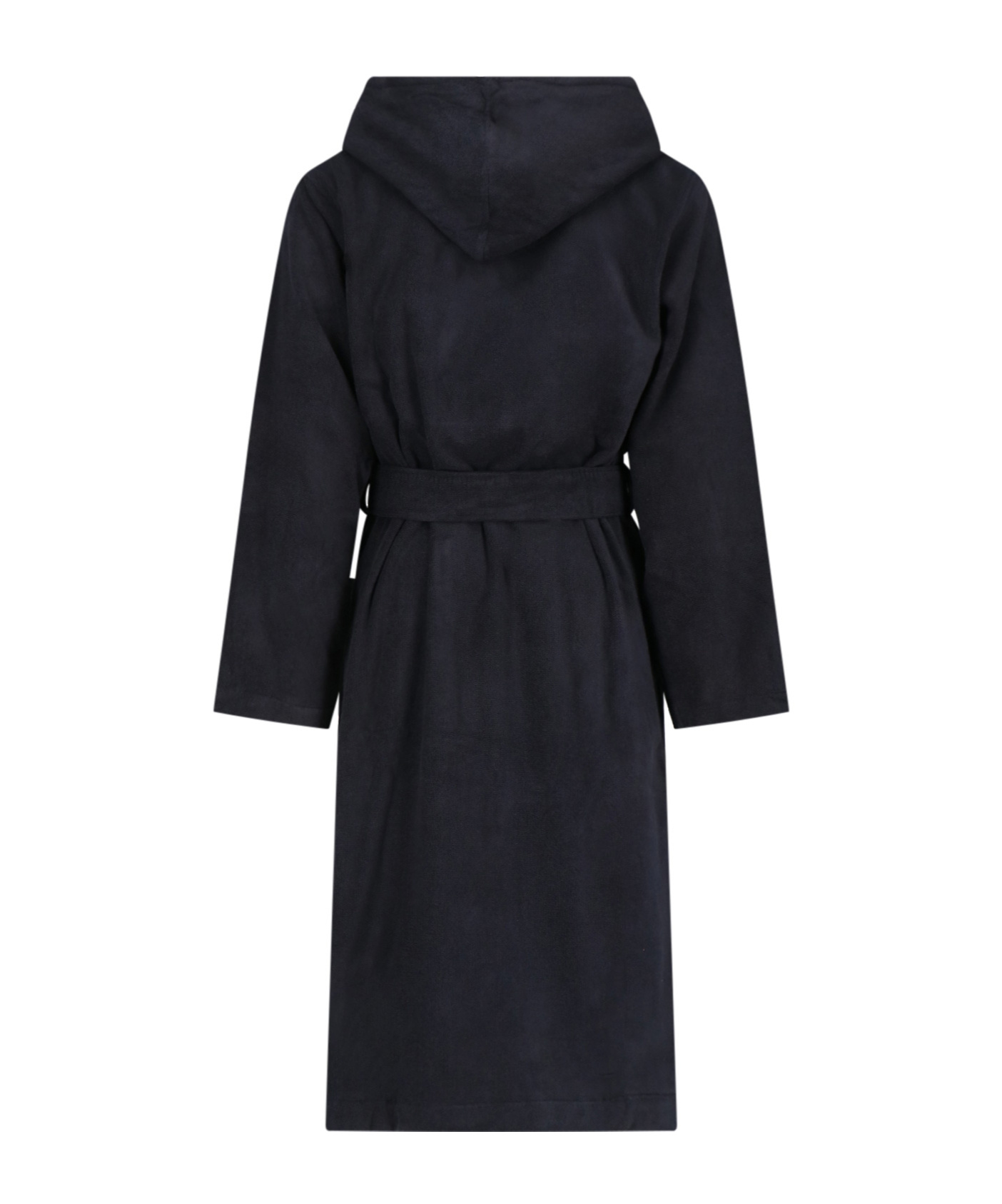 Tekla Hooded Bath Robe In Black