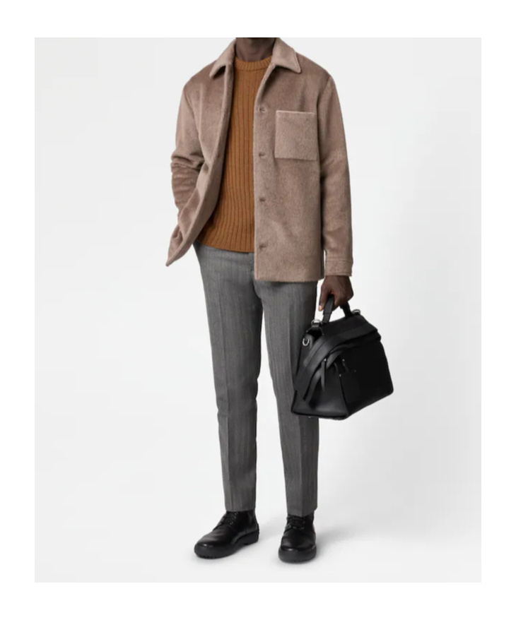 Tod's Loose-fit Wool Shirt Jacket In Brown