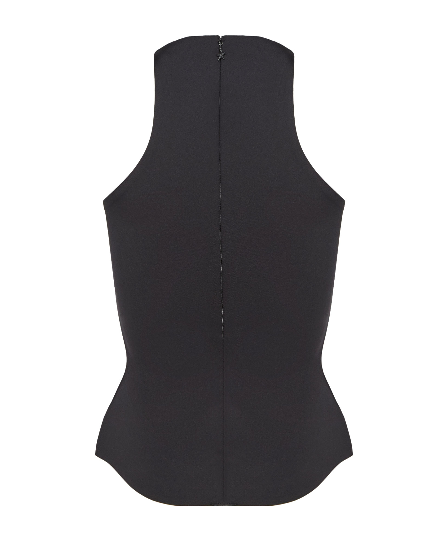 Mugler Open-back Sleeveless Vest In Black