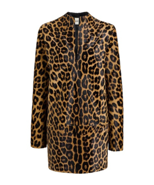 Khaite Leopard-print Mini Dress In Animal Print