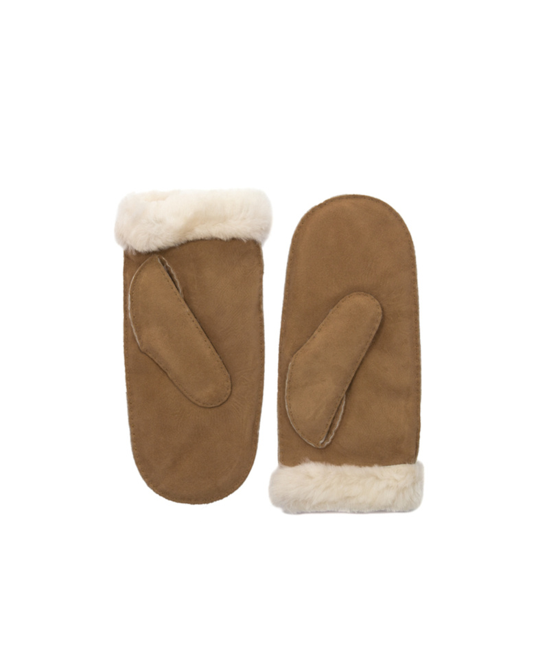 Ugg Logo Gloves In Brown