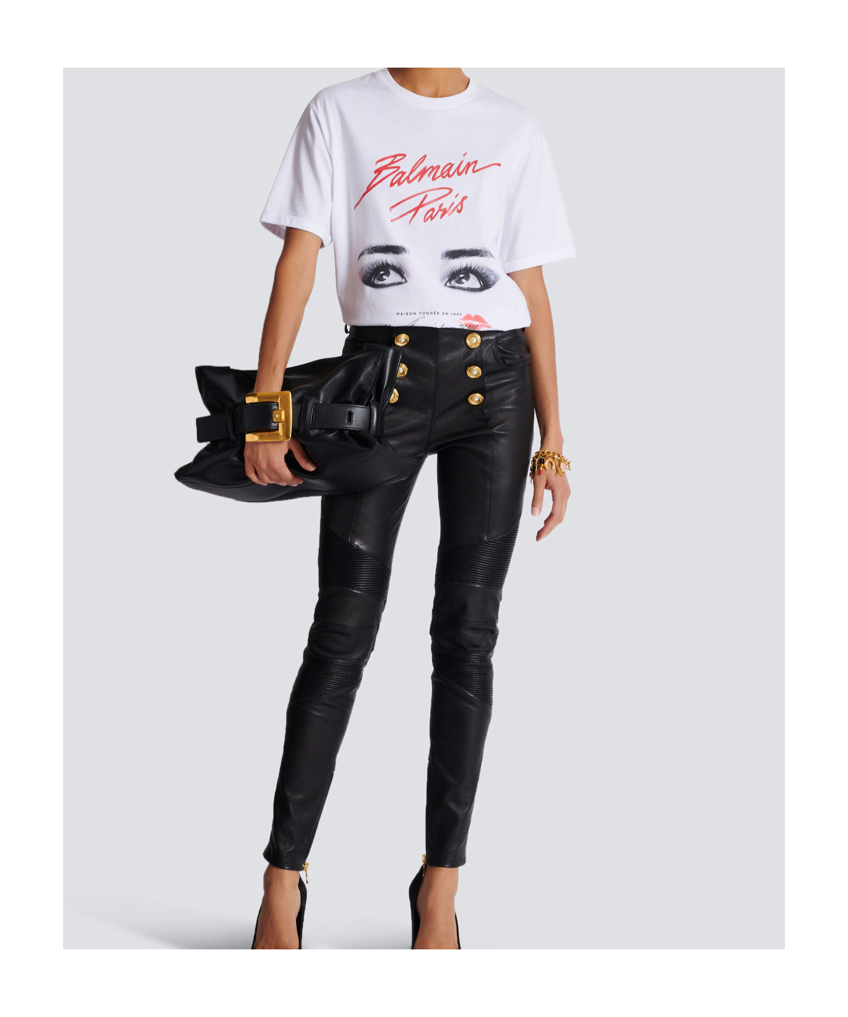 Shop Balmain Short-sleeved  Beauty T-shirt In White