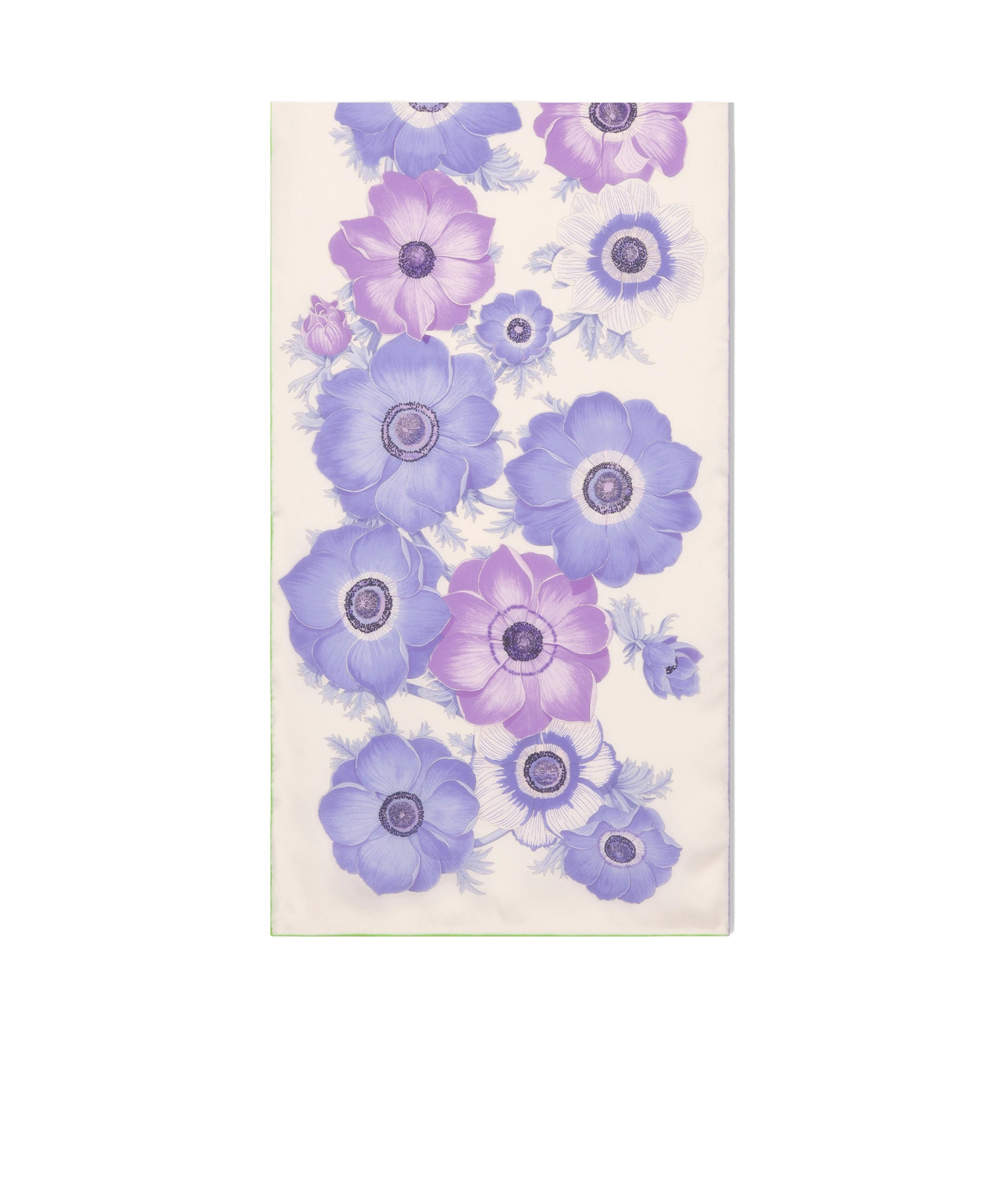 Ferragamo Floral Print Lightweight Scarf Rectangle Shape In White