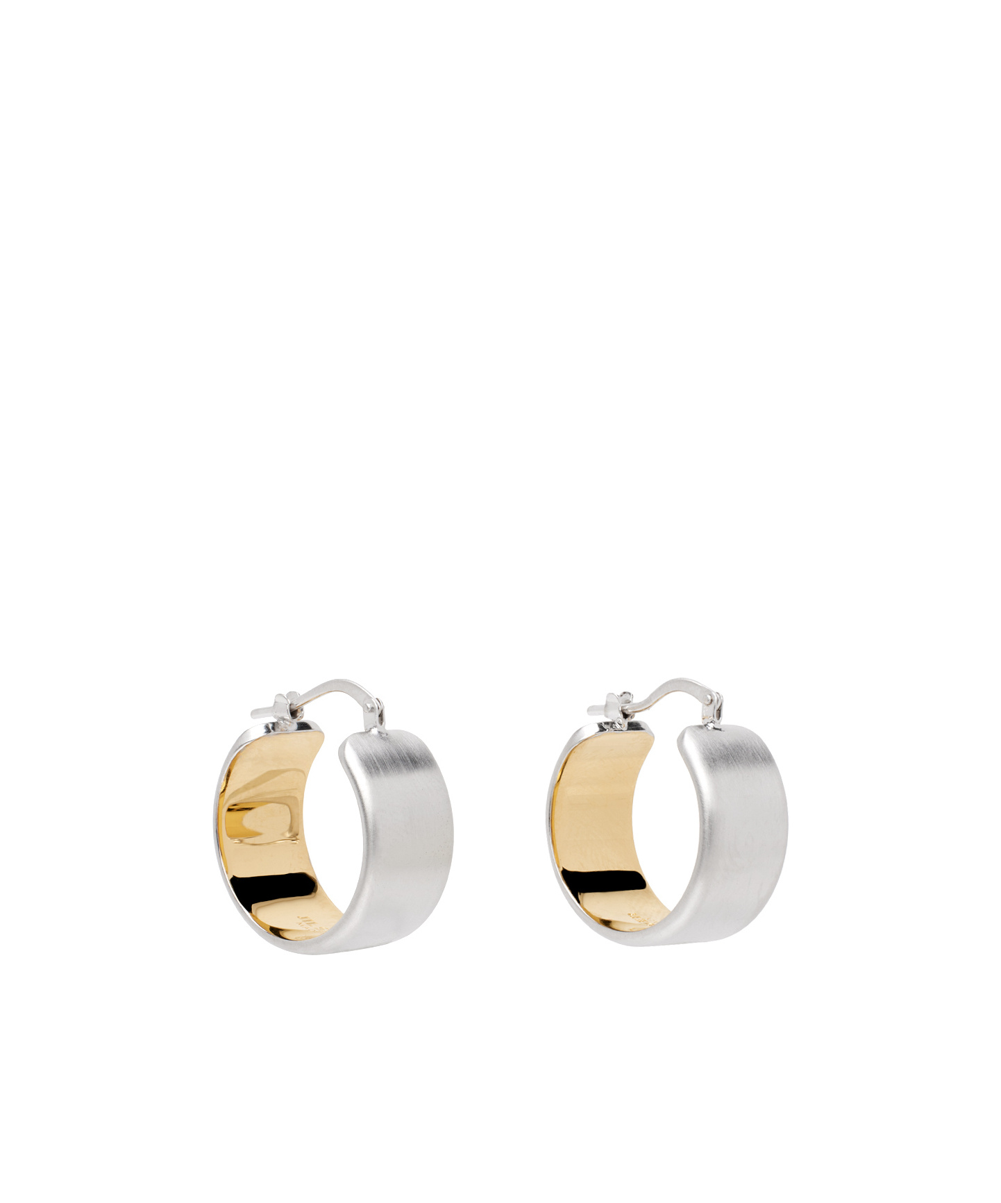 Jil Sander Loop Earrings In White