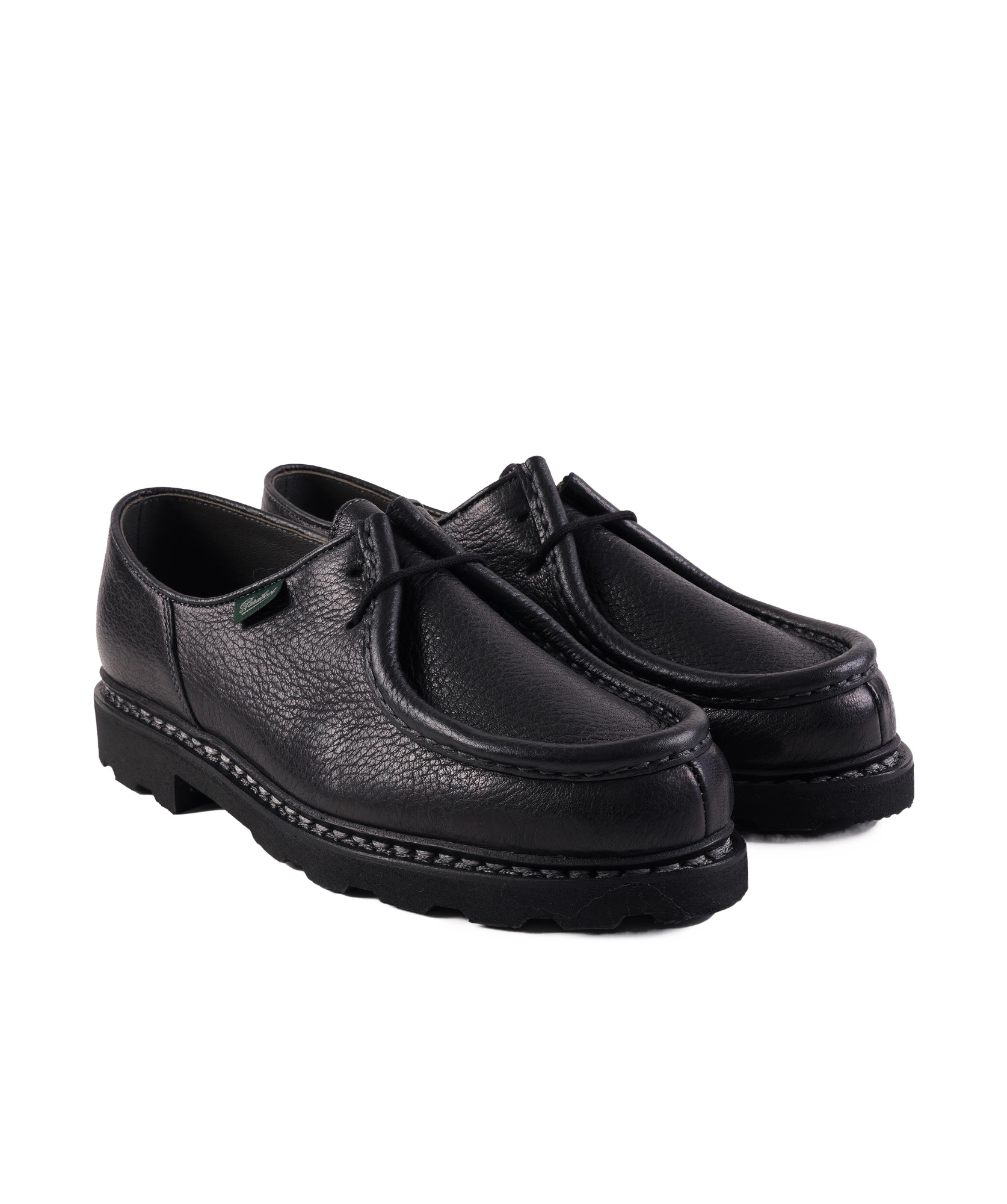 Paraboot Round Head Loafer Shoes In Black