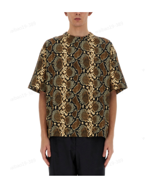 Jil Sander T-shirt With Animal Pattern In Multicolor