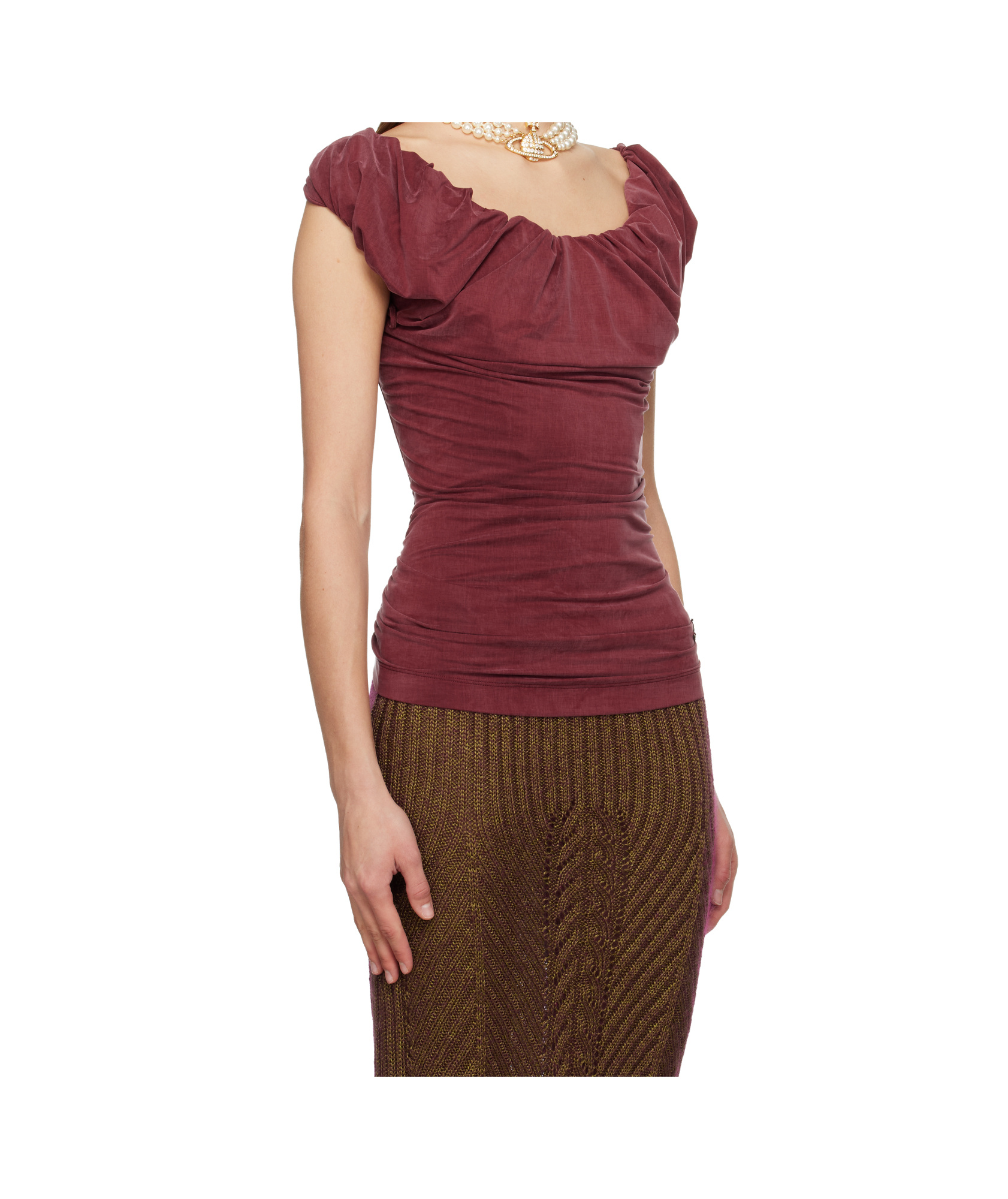 Vivienne Westwood Red Ginnie Jersey Top In Brown