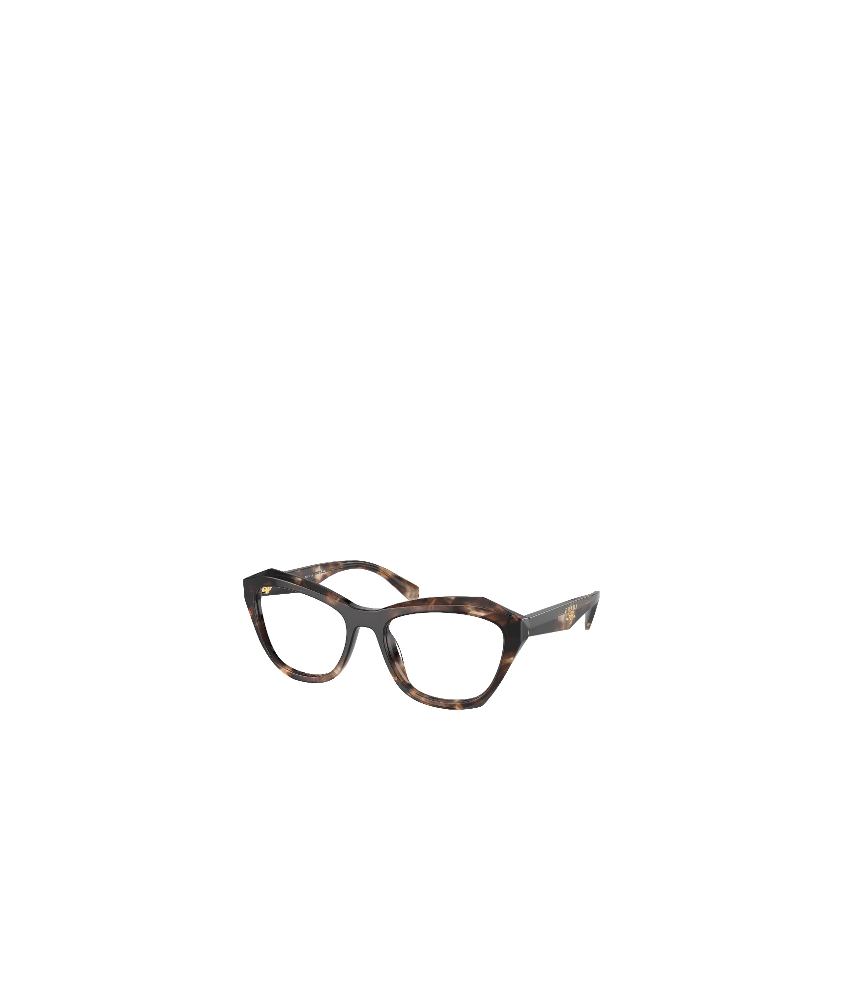 Prada Eyewear Butterfly Frame Glasses In Black