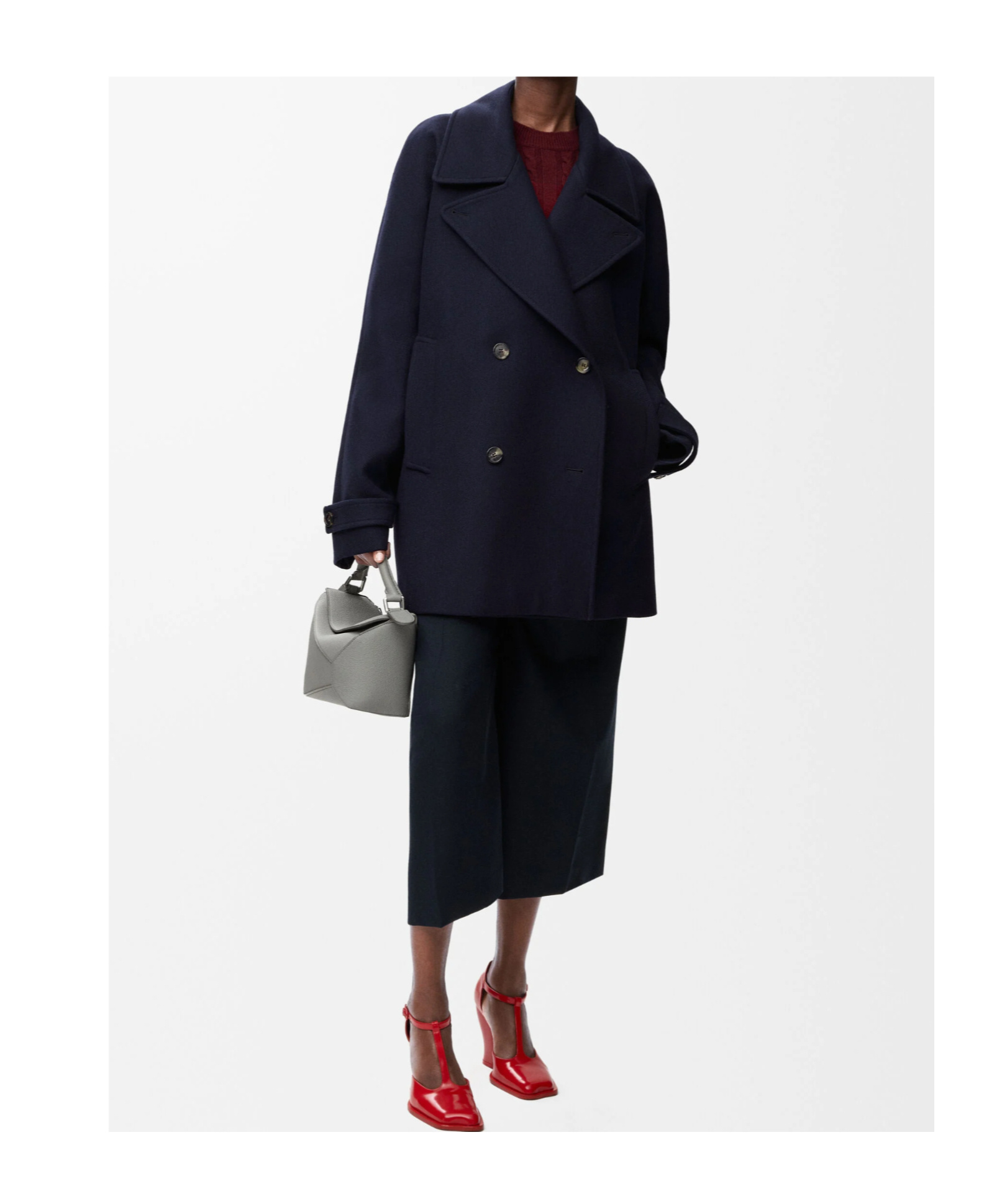 Loewe Long-sleeved Coat In Blue