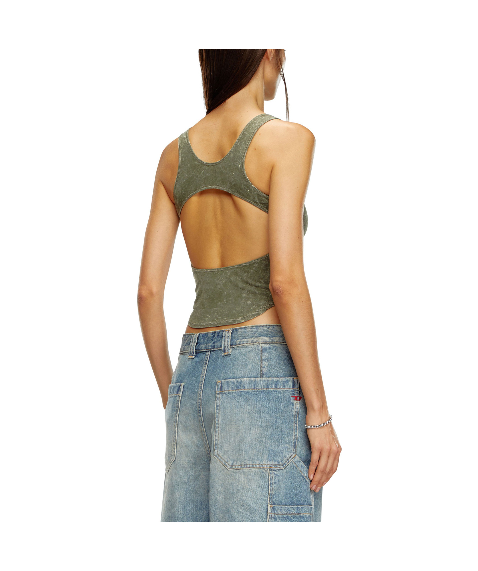 DIESEL T-AVENA DENIM TANK TOP