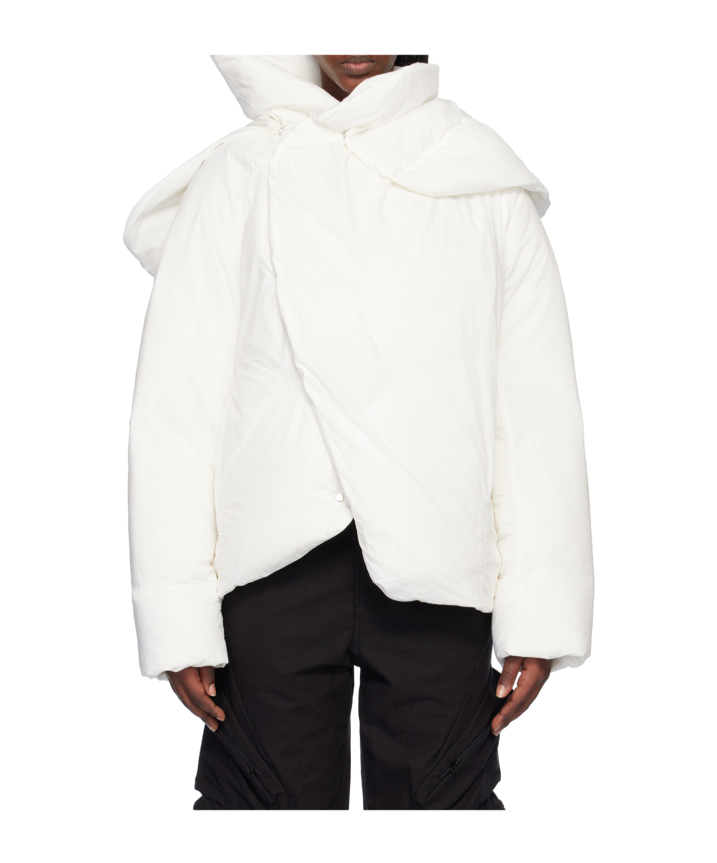 Post Archive Faction (paf) White 7.0 Center Down Jacket