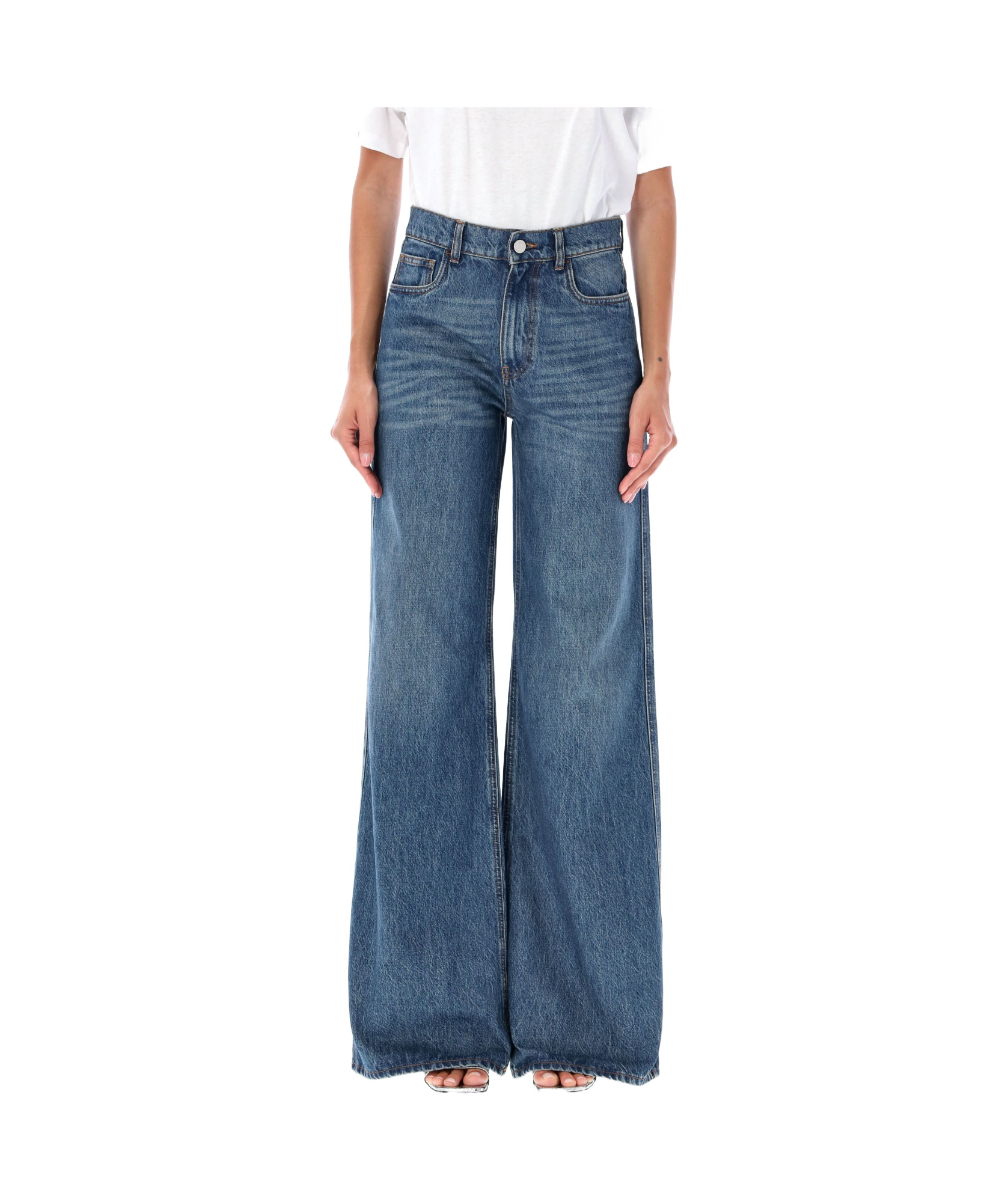 Coperni Rigid Mid-rise Straight-leg Jeans In Blue