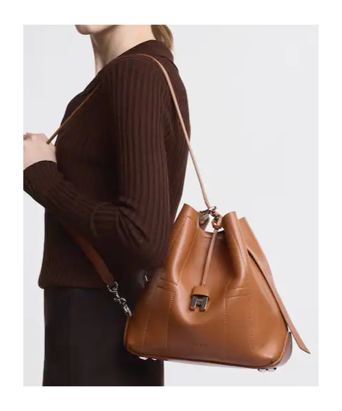 Hogan Hocket Small Shoulder Bag In Brown