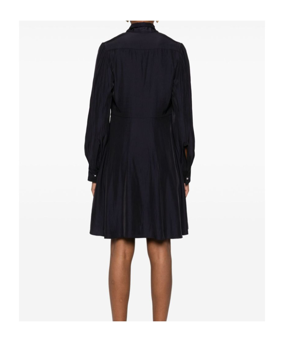 Lanvin Draped Detailing Knee Length Dress In Black