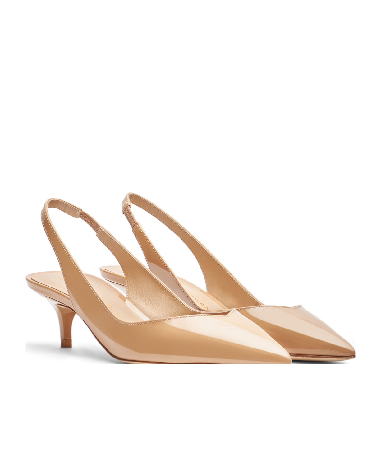 Stuart Weitzman Pointed High-heeled Sandals In Nude