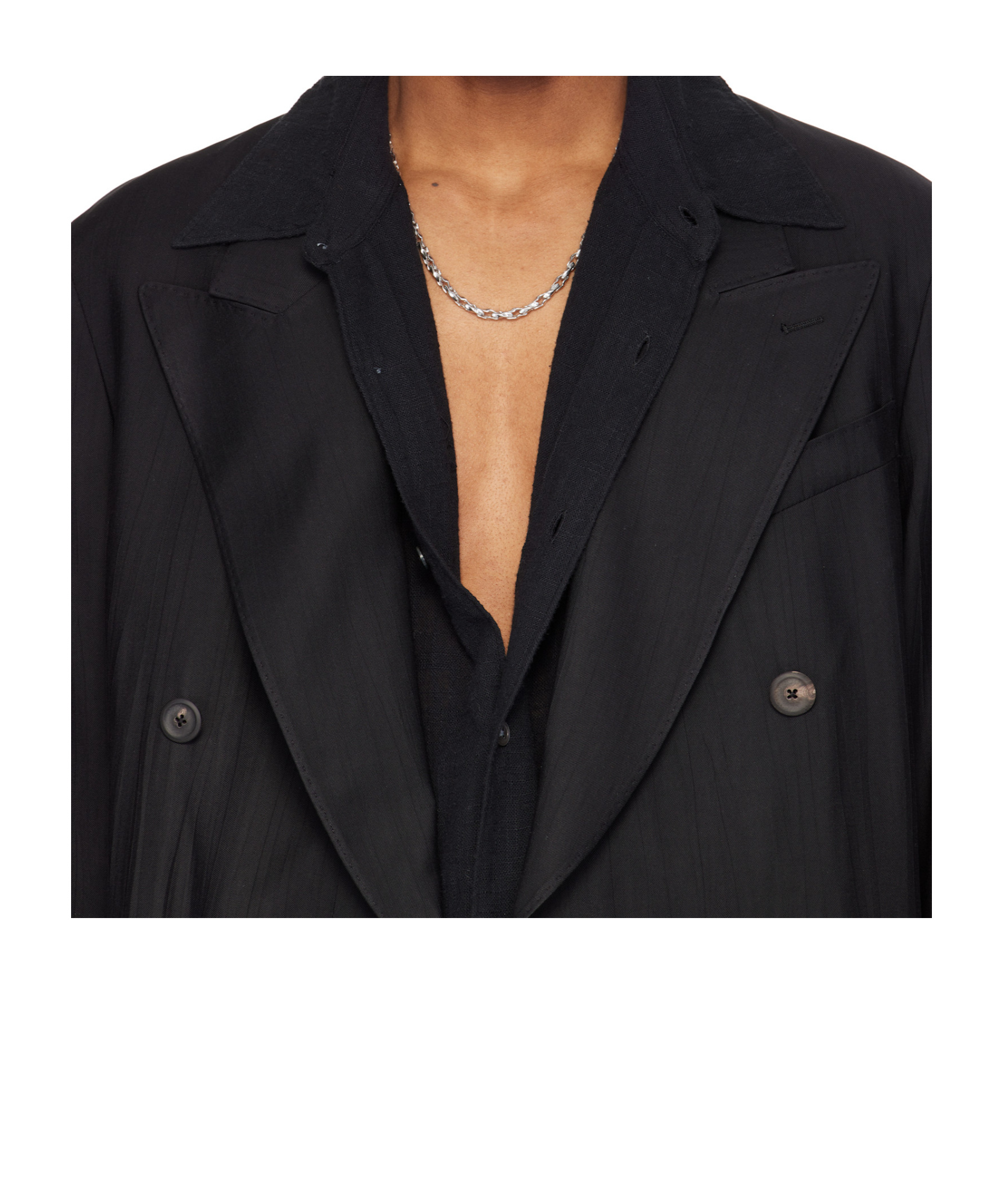 Emanuele Bicocchi Hammered Chain Necklace In White