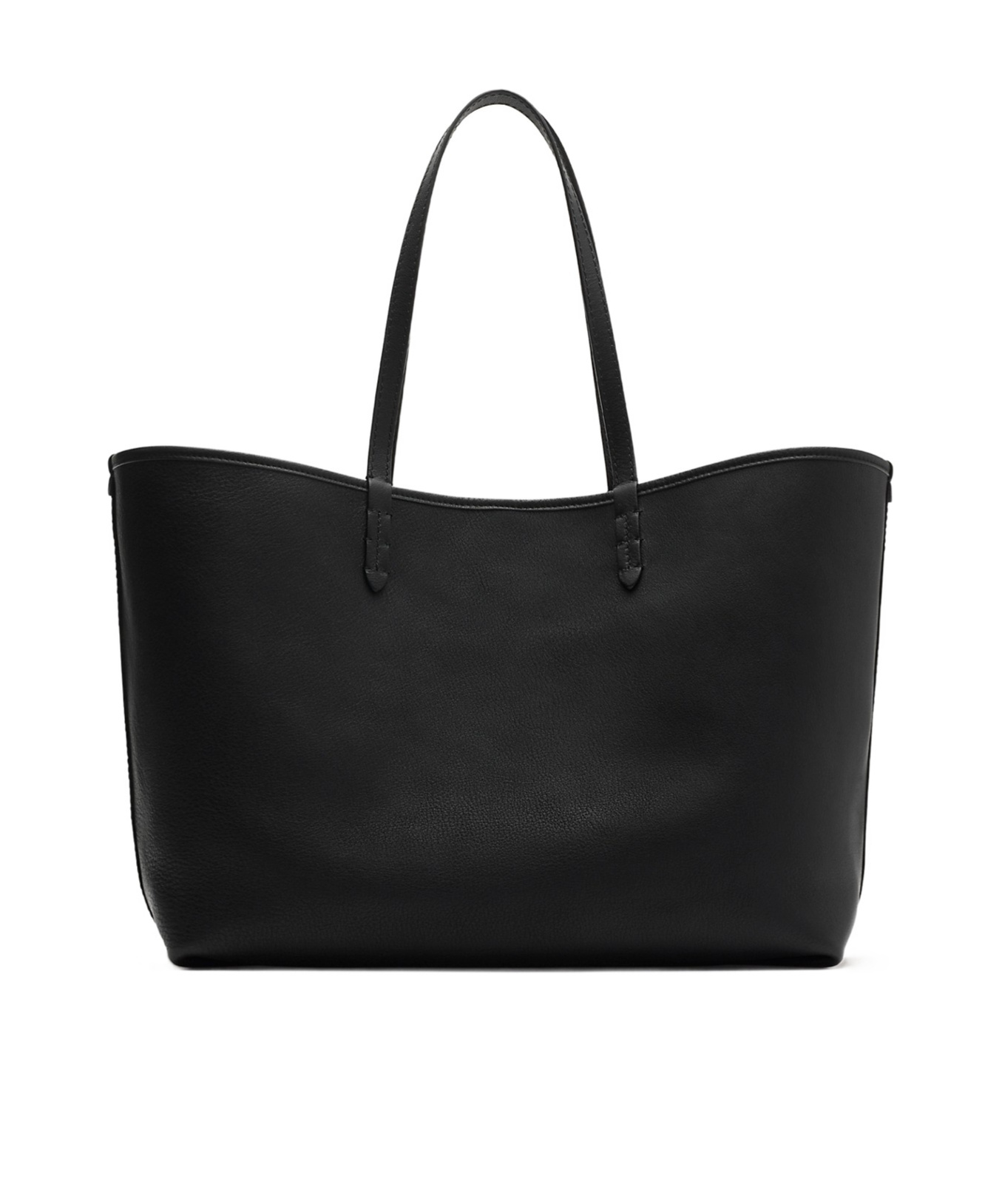 Burberry Medium Highlands Leather Shopping Shoulder Bag In Black