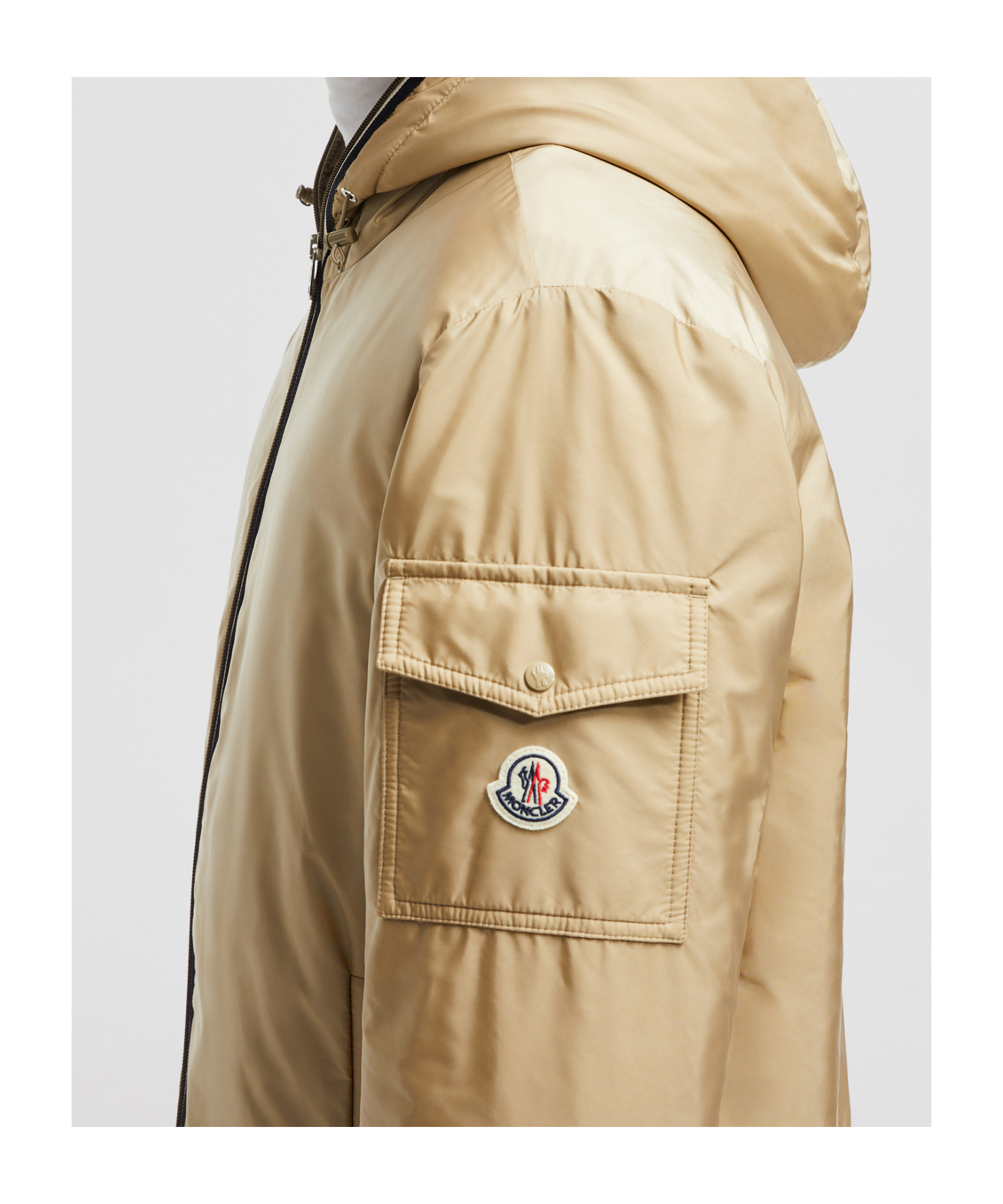 Moncler Evettes Nylon Down Jacket In Nude