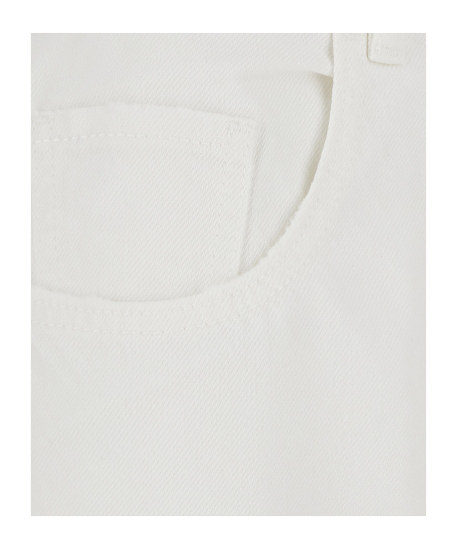 Icon Denim Poppy White Jeans With Medium Rise And Logo Patch On The Rear In Denim Woman
