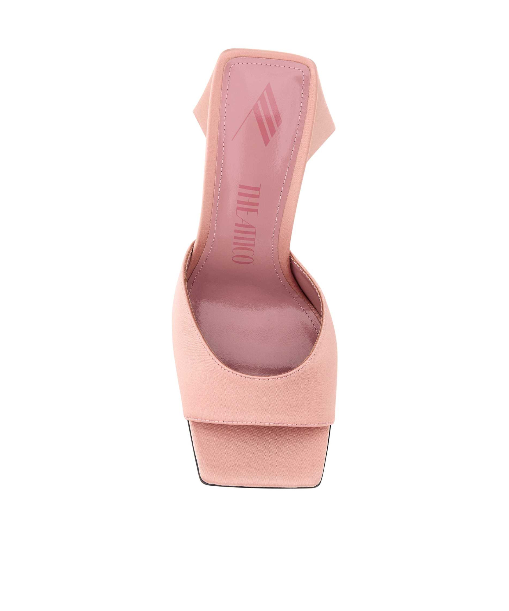 Attico Devon 110mm Satin Mules In Pink