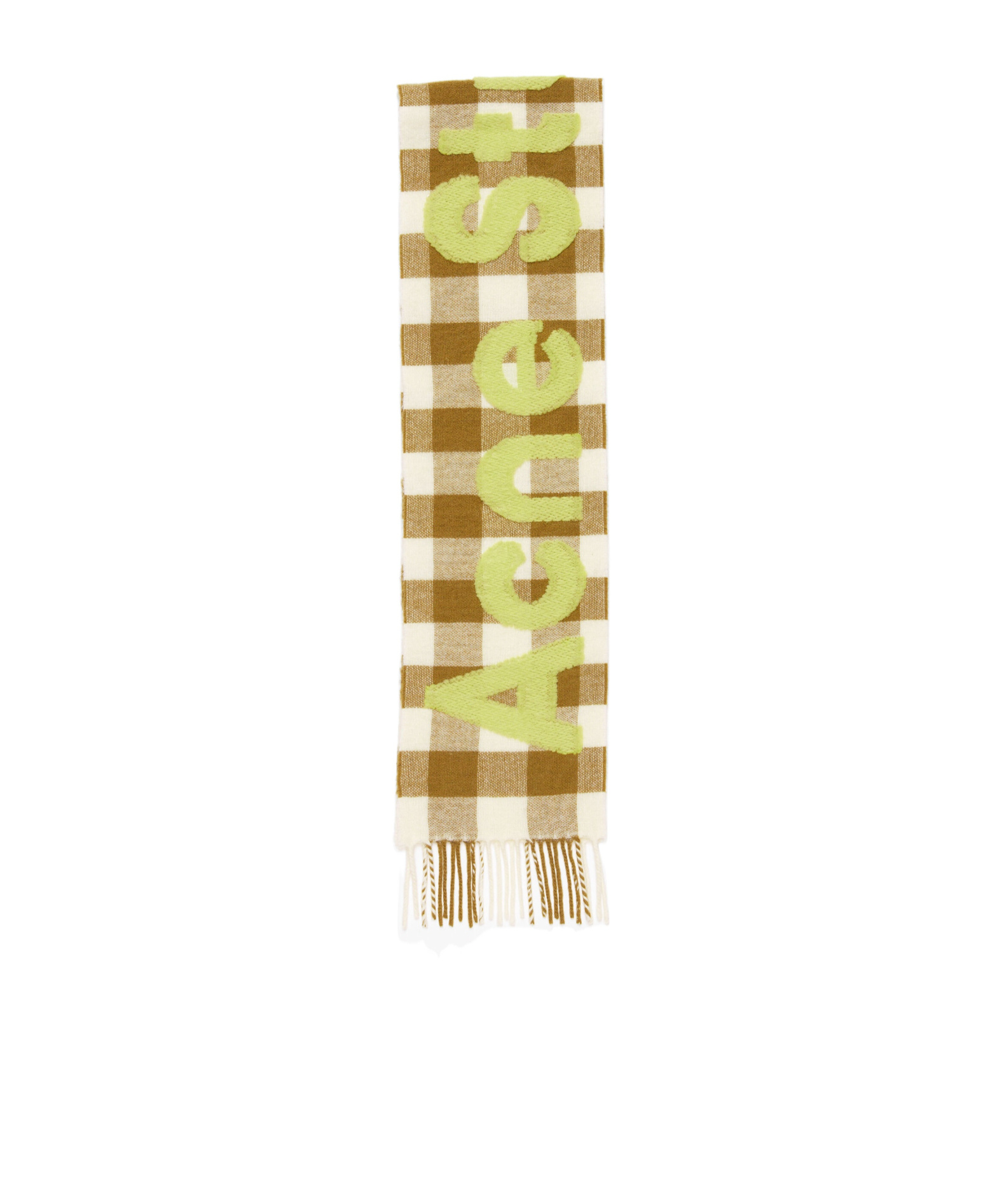 Acne Studios Jacquard-logo Checked Scarf In Multicolor