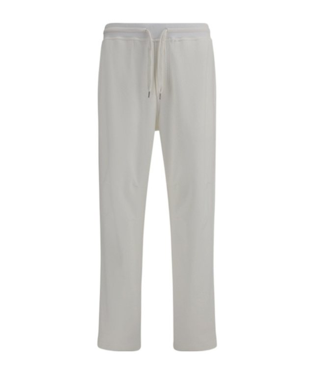 Brunello Cucinelli Men White Linen And Cotton Leisure Fit Trousers