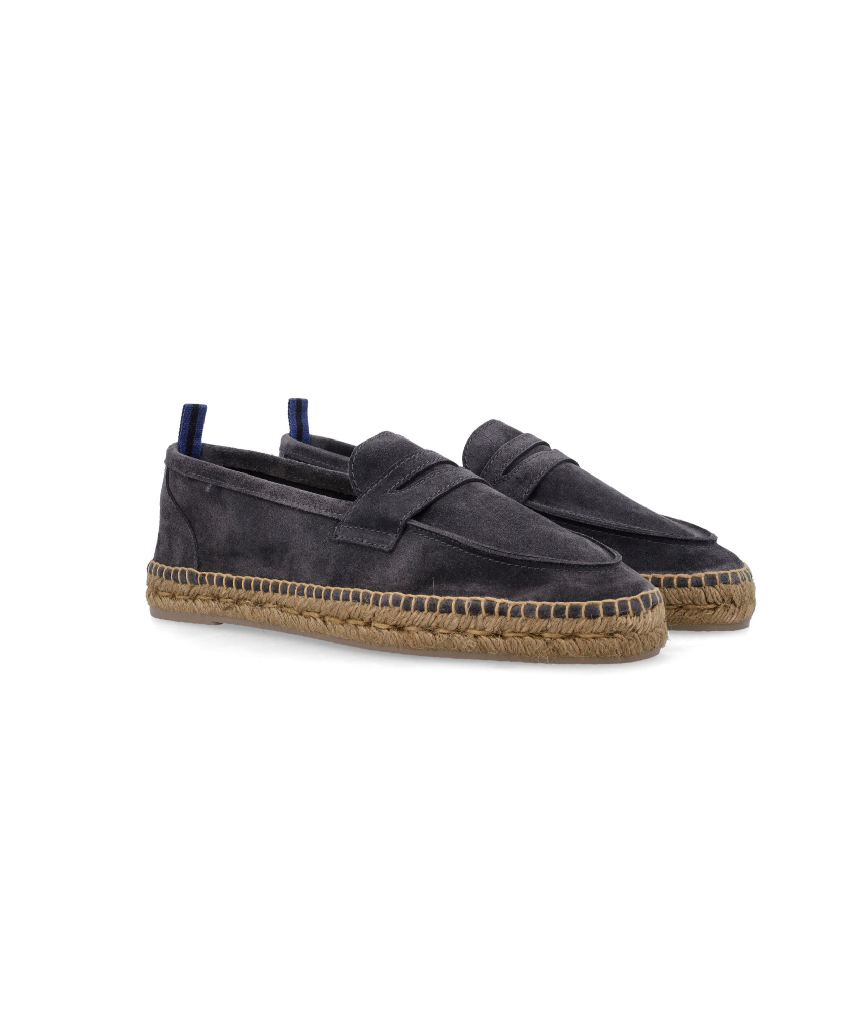Castaã±er Castaner Suede Slip-on Shoes With Jute-wrapped Sole In Black