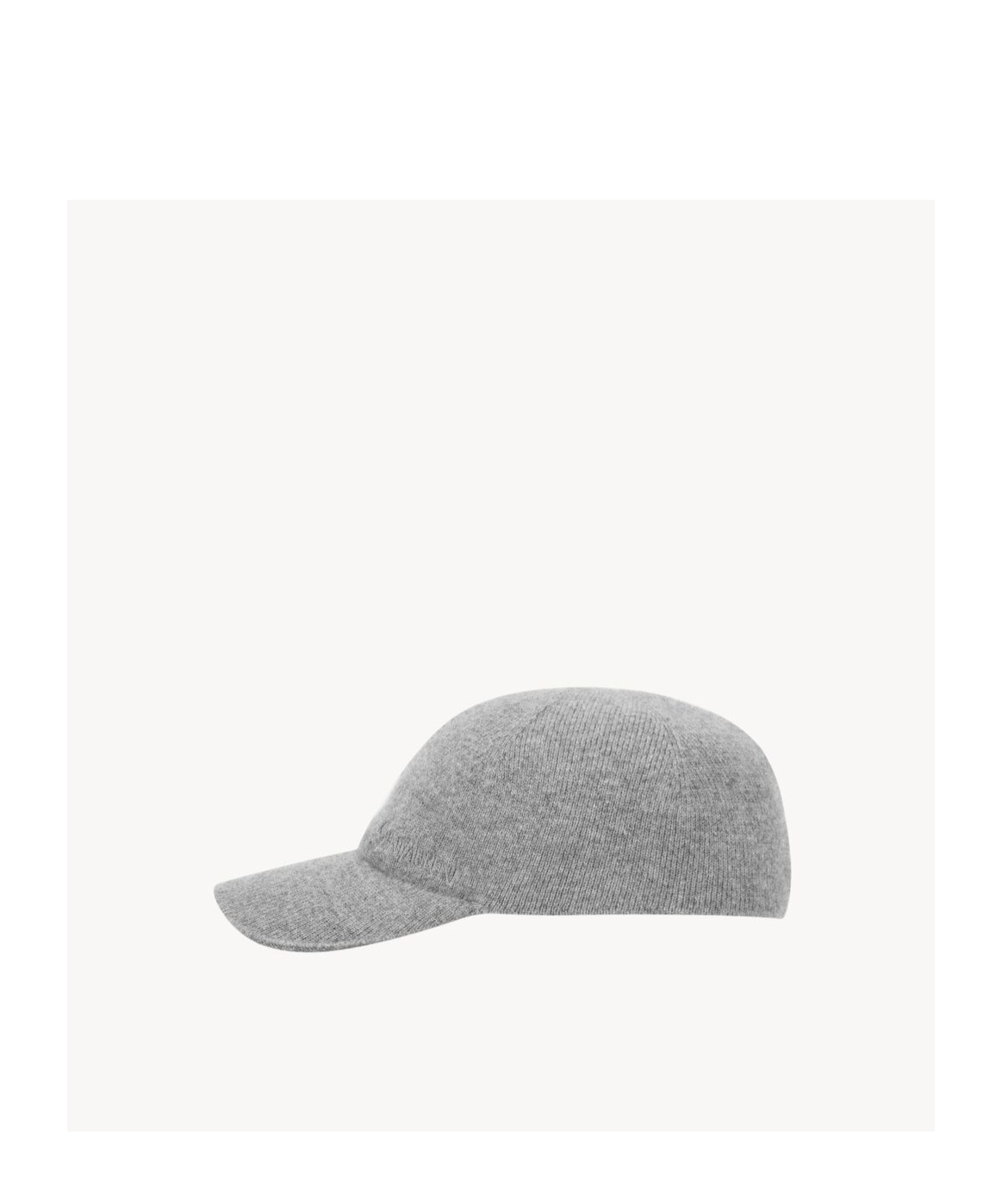 Saint Laurent Ribbed Knit Baseball Cap With Curved Brim In Gray