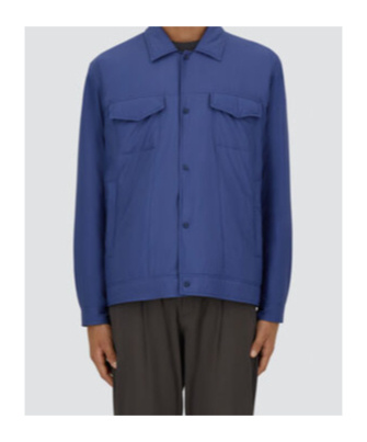Herno Ecoage Shacket In Light Blue