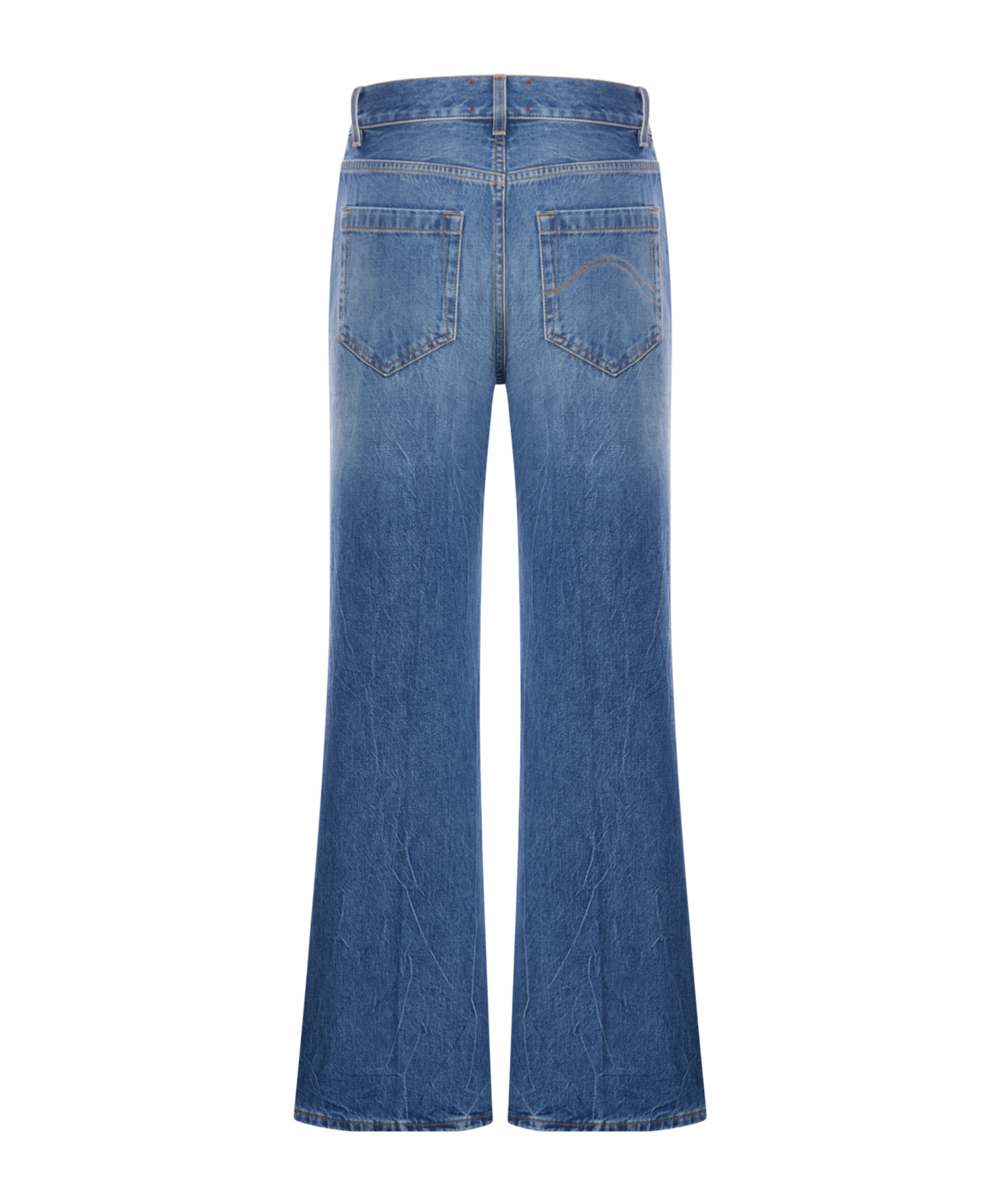 The Seafarer Jane Blue Trousers With Front Pockets And Washed Effect In Cotton Woman In Blue