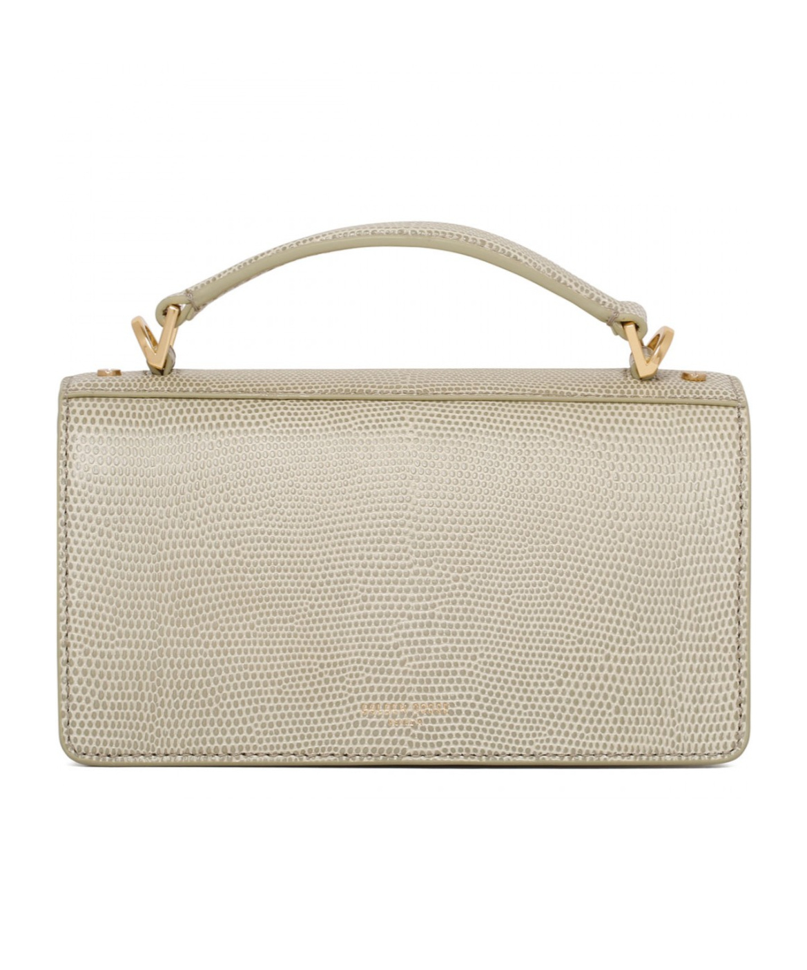 Golden Goose Venezia Small Lizard-embossed Leather Crossbody Bag In Nude