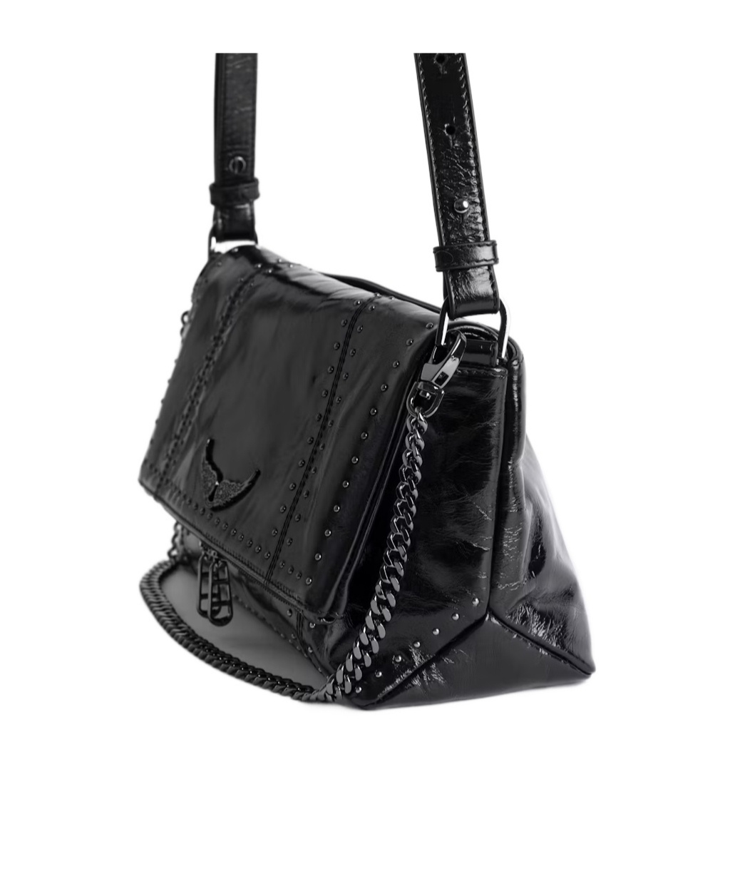 Zadig & Voltaire Zadig  Voltaire Studded Shoulder Bag In Black