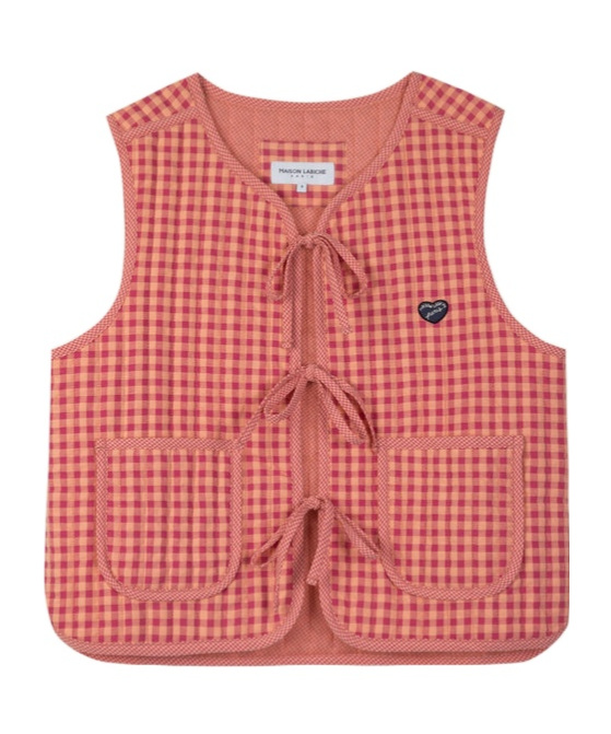 Maison Labiche Patch Coeur Valhubert Waistcoat In Pink