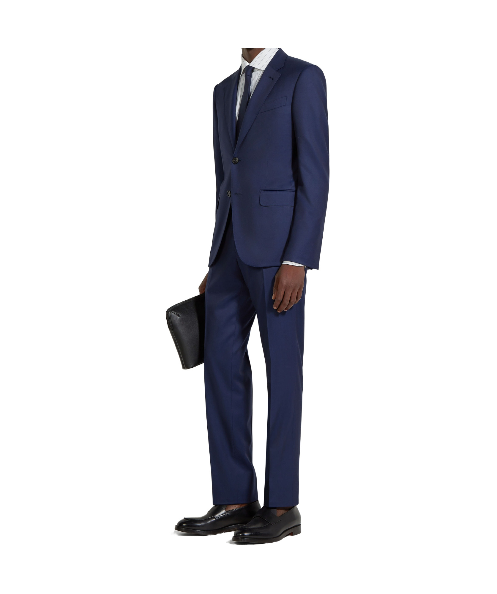 Zegna Centoventimila Single-breasted Wool Suit In Blue